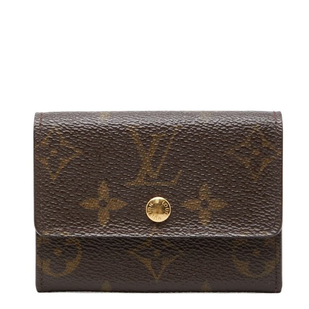 Louis Vuitton Monogram Portemonnaie Plat Coin Case Brown